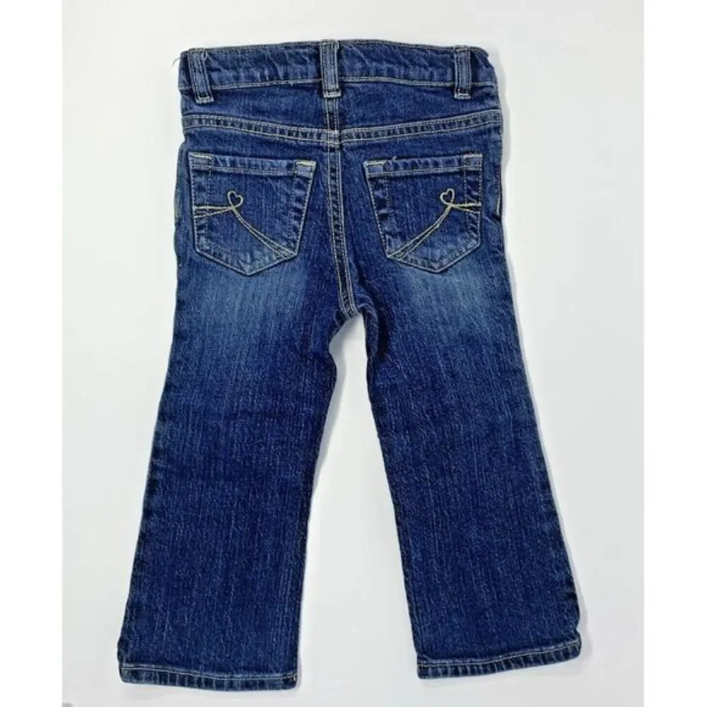 PLACE Blue Denim Bootcut Stretch Adjustable Waist Girl's Jeans Size‎ 3T